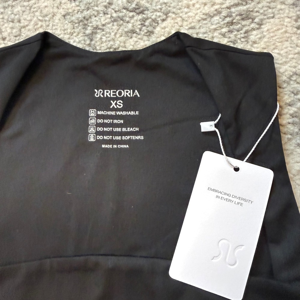 REORIA Womens Black Square Neck Sleeveless Bodysuit Double Lined Tank Top XS NWT - Picture 3 of 4